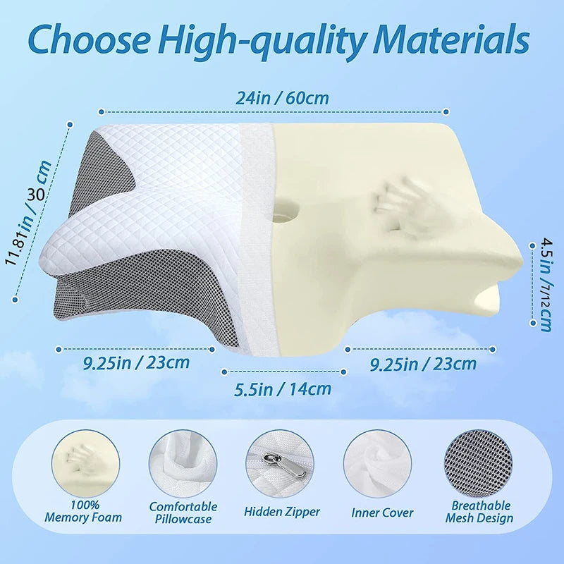 Wellora Butterfly Memory Foam Neck Pillow