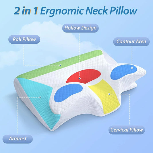 Wellora Butterfly Memory Foam Neck Pillow